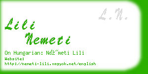 lili nemeti business card